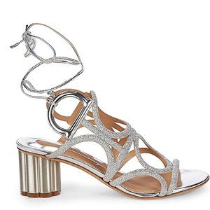 Authentic Vinci Ferraro Silver Sandals- NWT
